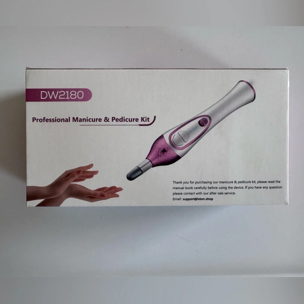 New Nail Pro Premium Luxury Nail Care Set DW2180 4x Speed, Cordless Pink